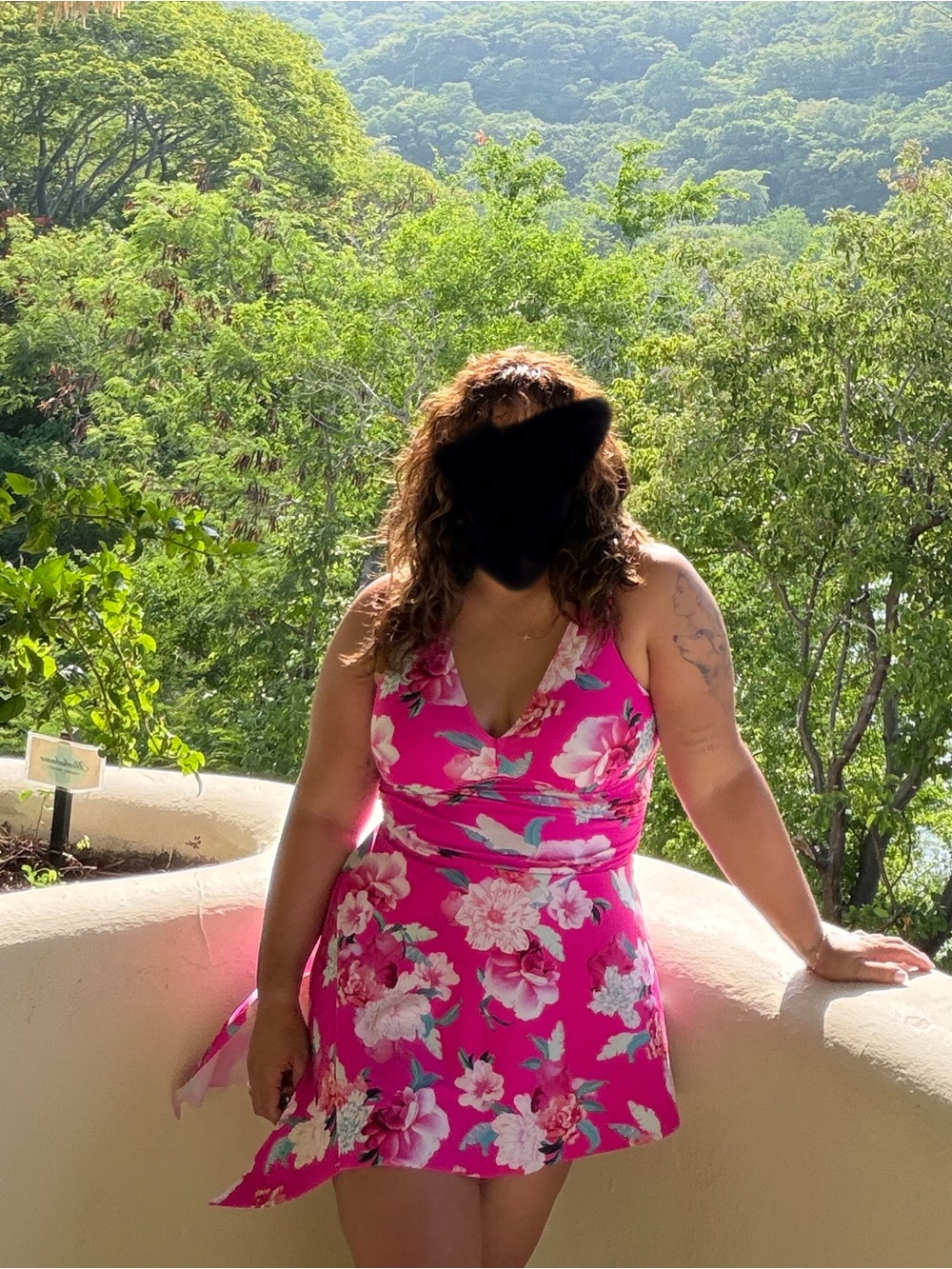 torrid Hot Pink Floral Swim Top - Picture 5 of 5